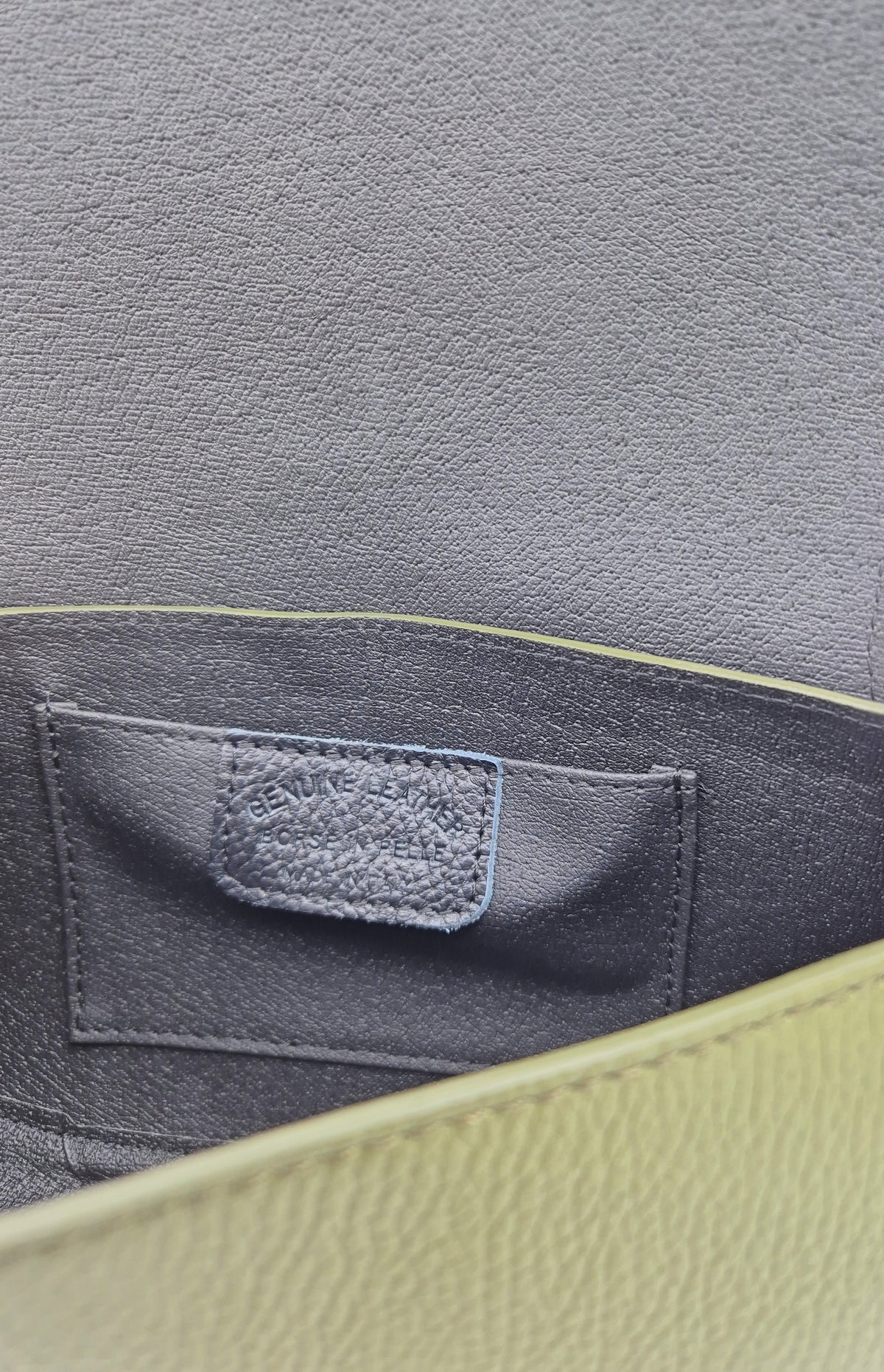 Paco Leather Half Moon Shoulder Bag ~ Khaki