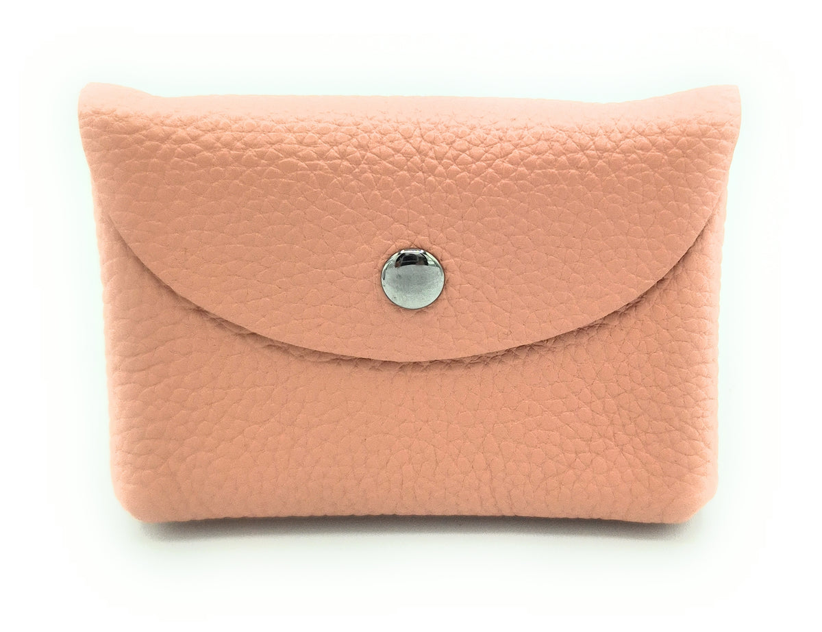 Porte-cartes Kanda en cuir ~ Rose pâle