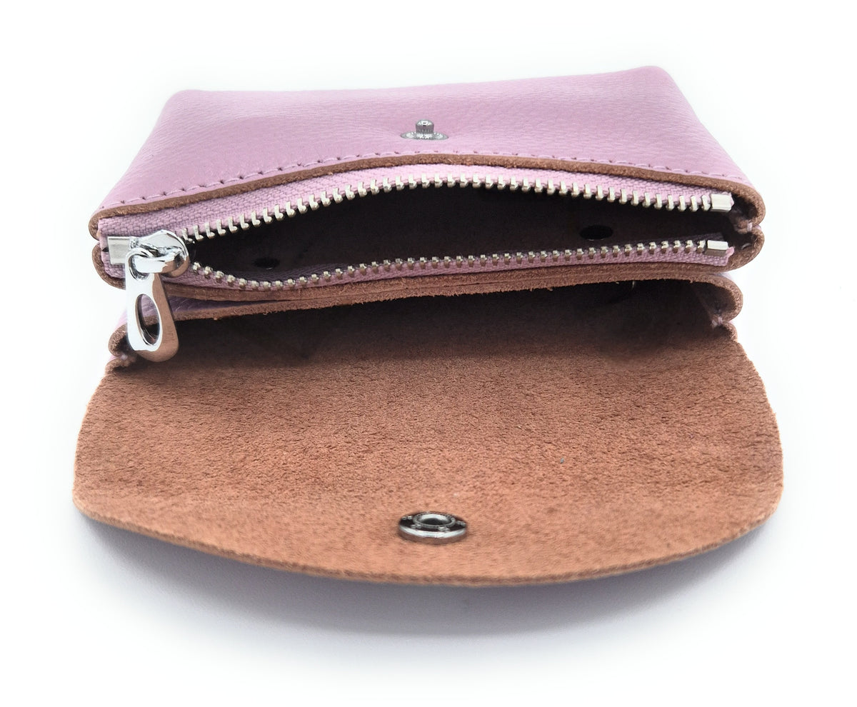 Porte-monnaie Anaba en cuir ~ Lavande