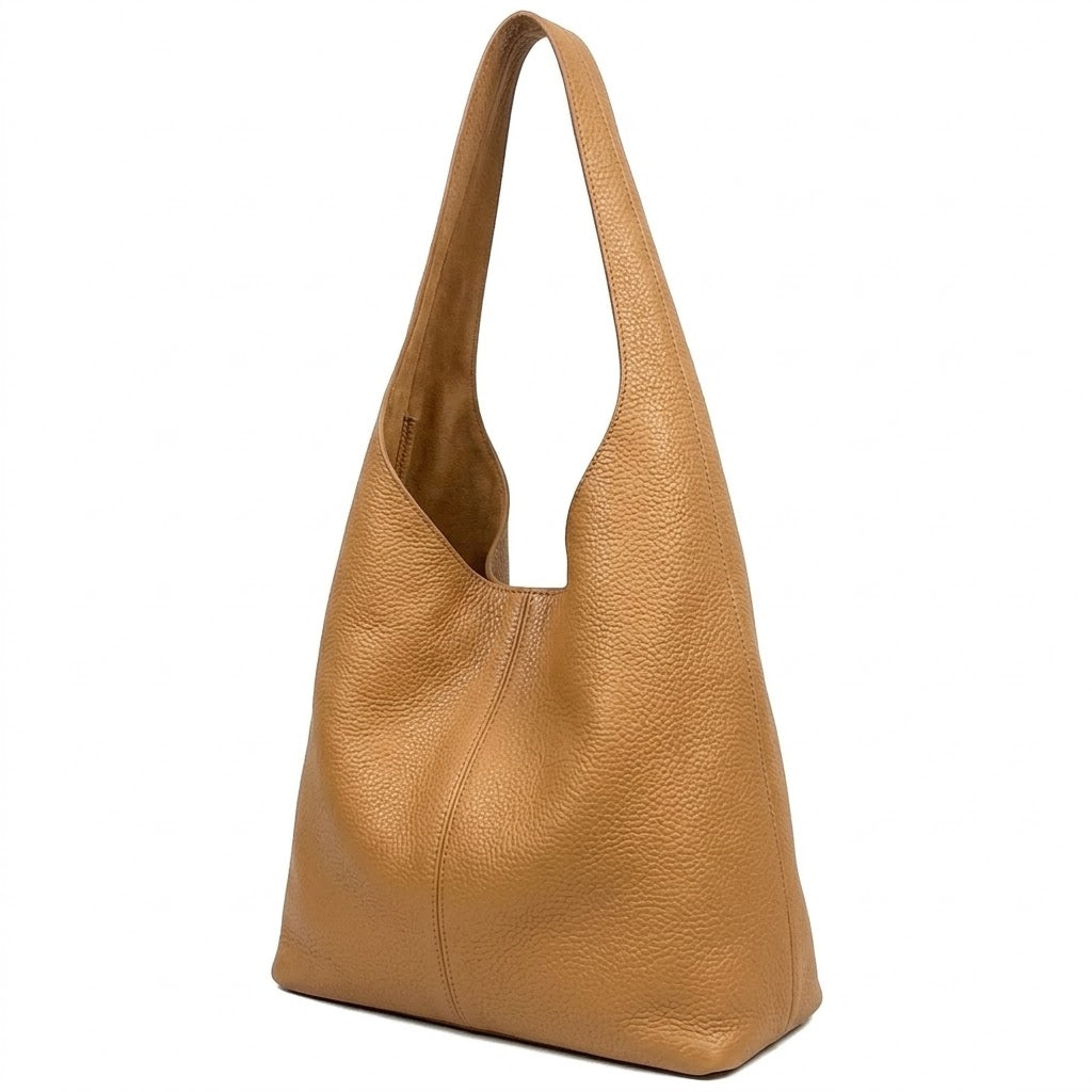 Sac cabas hobo cuir Lulu ~ Camel