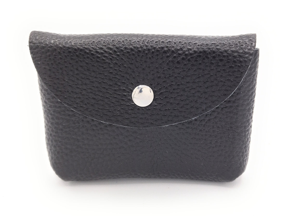Porte-cartes Kanda en cuir ~ Noir