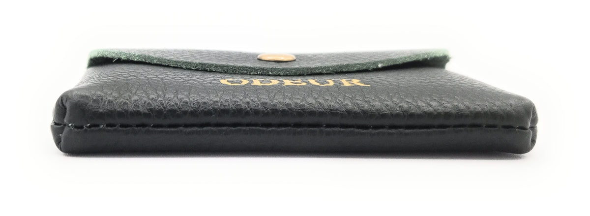 Porte-cartes Nita en cuir ~ Vert Sapin