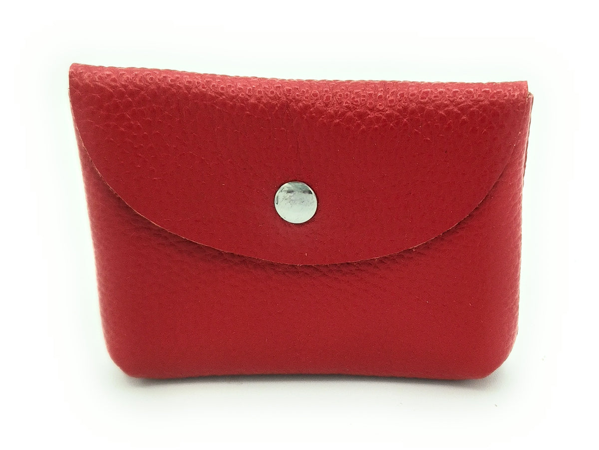 Porte-cartes Kanda en cuir ~ Rouge