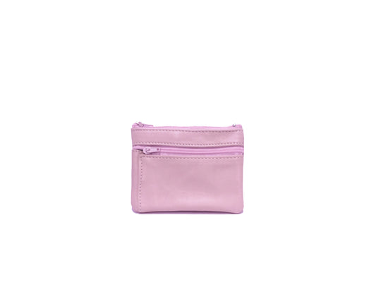 Porte-monnaie Isi en cuir revalorisé ~ Rose pâle
