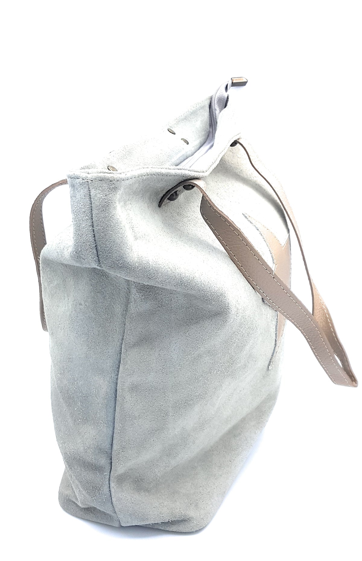 Sac shopper Aranck en cuir suèdé ~ Gris