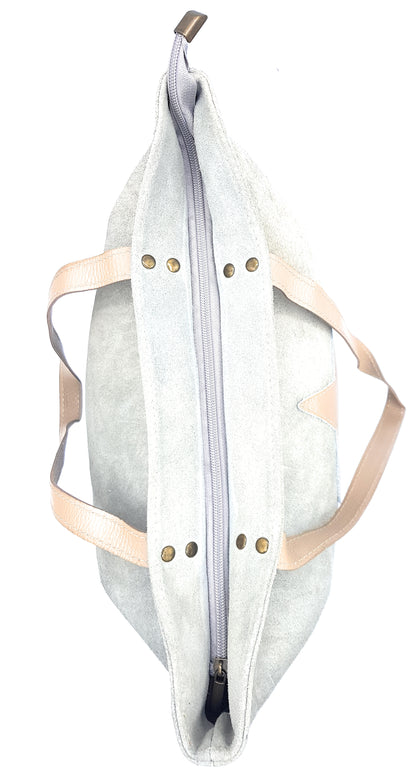 Sac shopper Aranck en cuir suèdé ~ Gris
