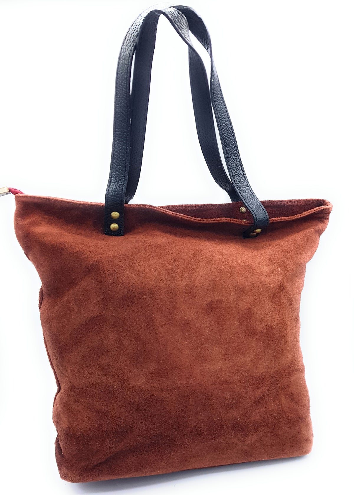 Sac shopper Aranck en cuir suèdé ~ Marron cuivré