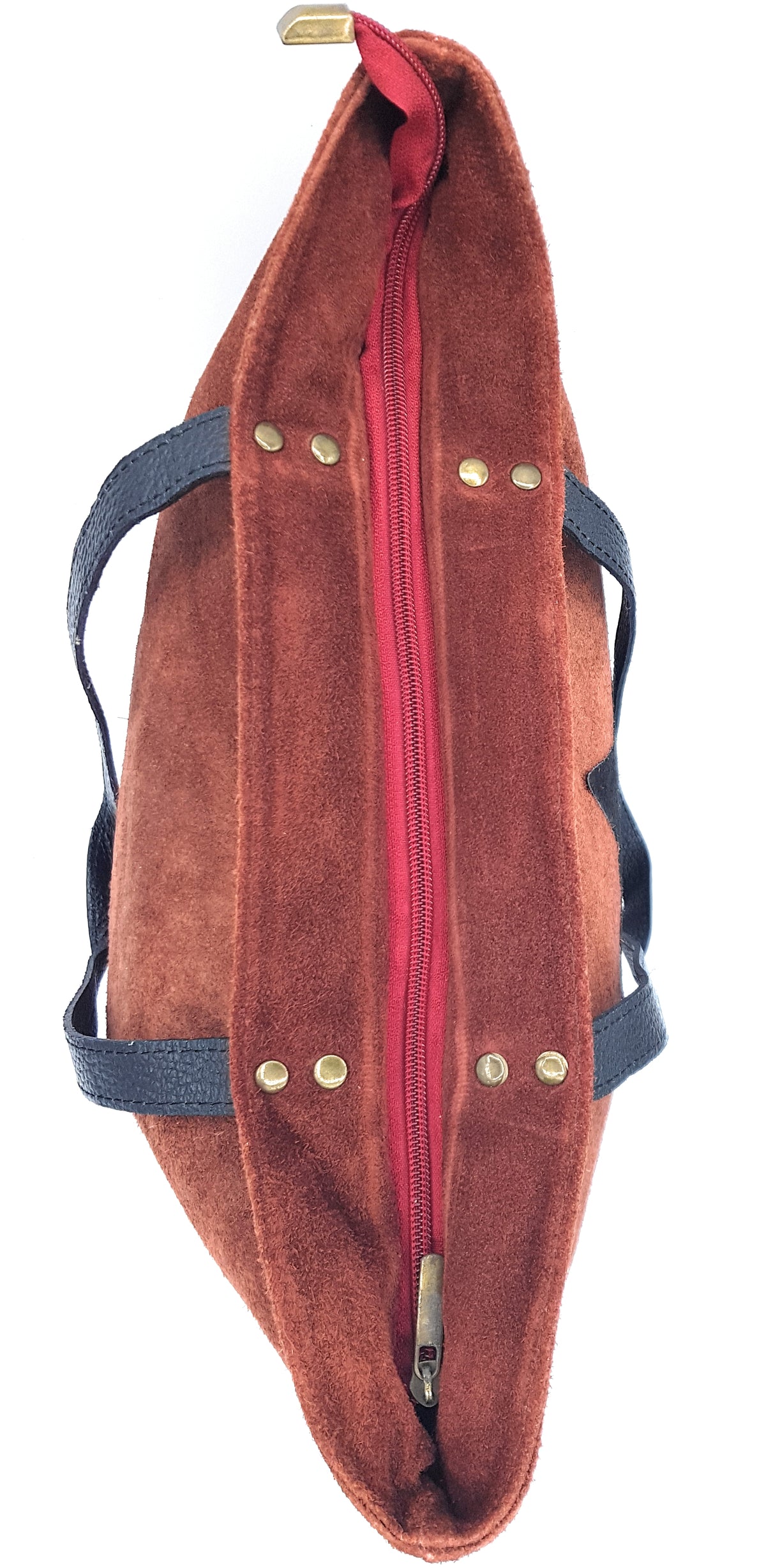 Sac shopper Aranck en cuir suèdé ~ Marron cuivré