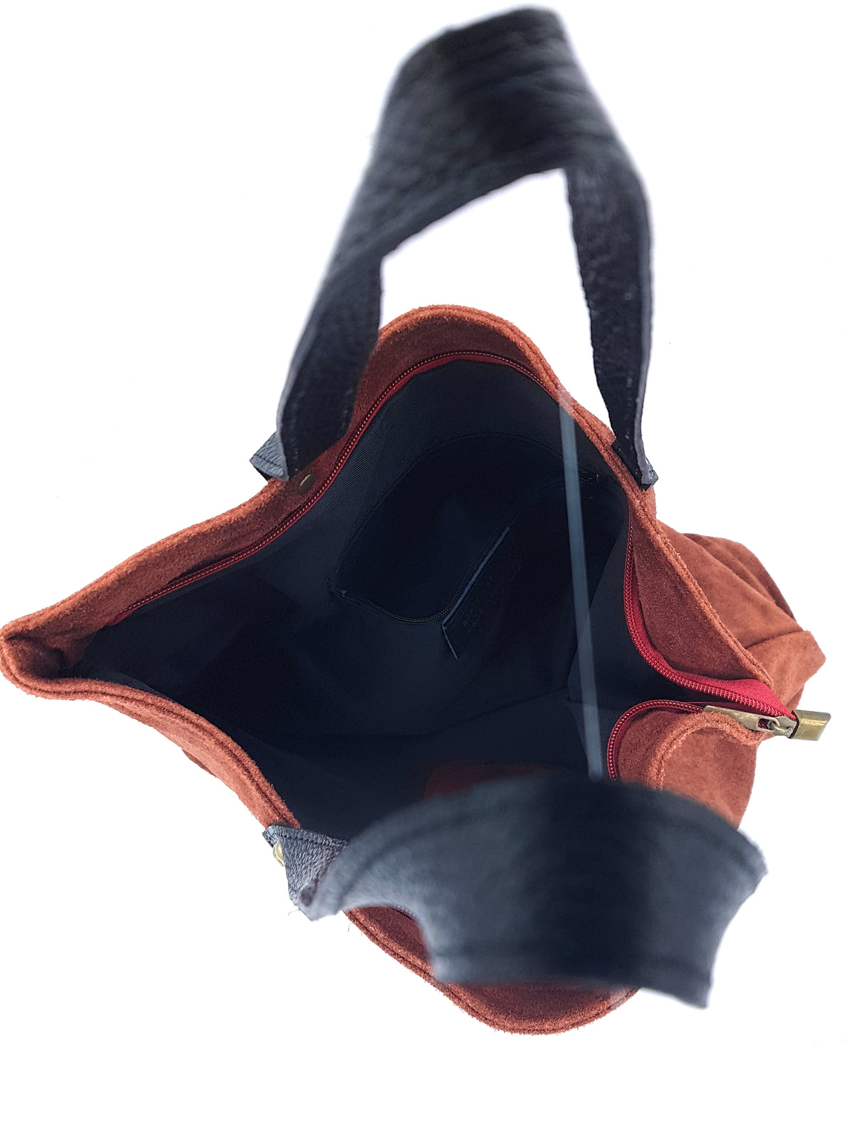 Sac shopper Aranck en cuir suèdé ~ Marron cuivré