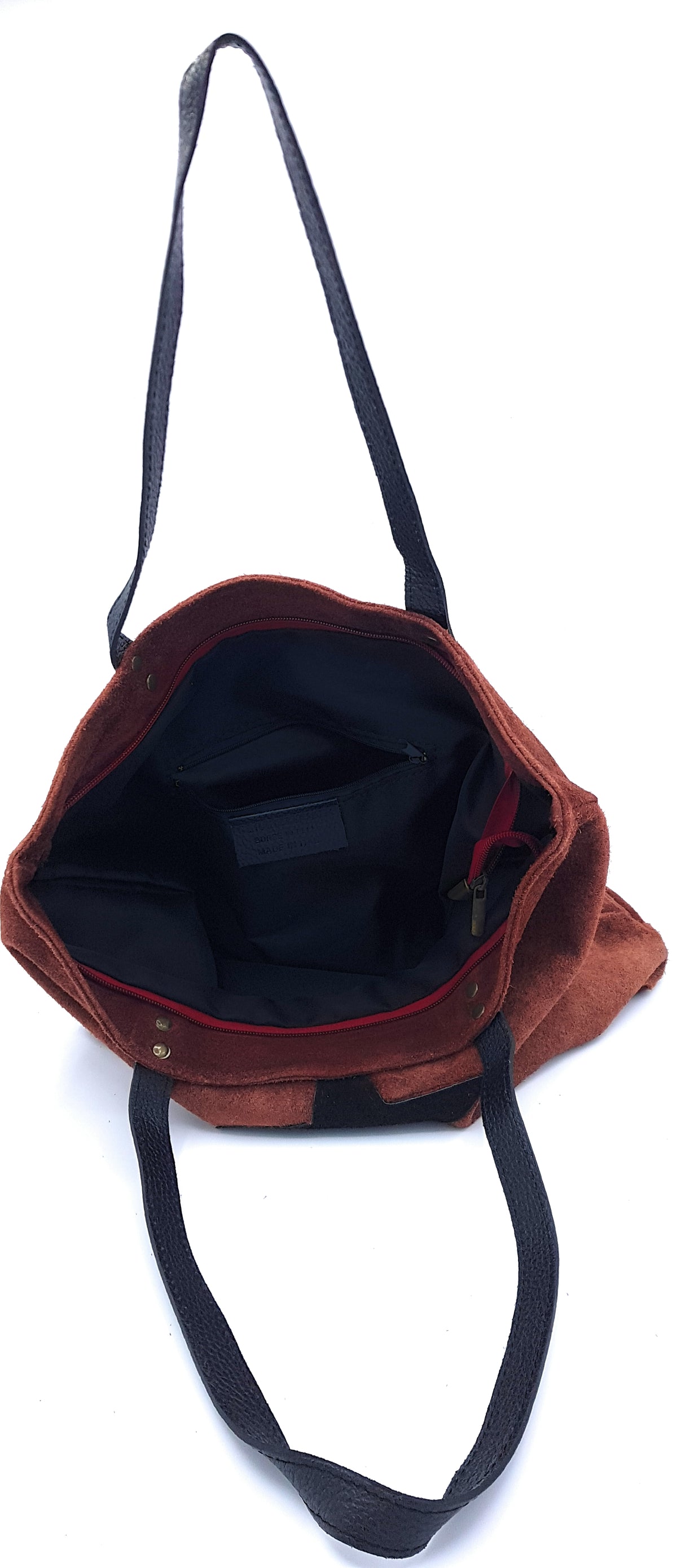 Sac shopper Aranck en cuir suèdé ~ Marron cuivré