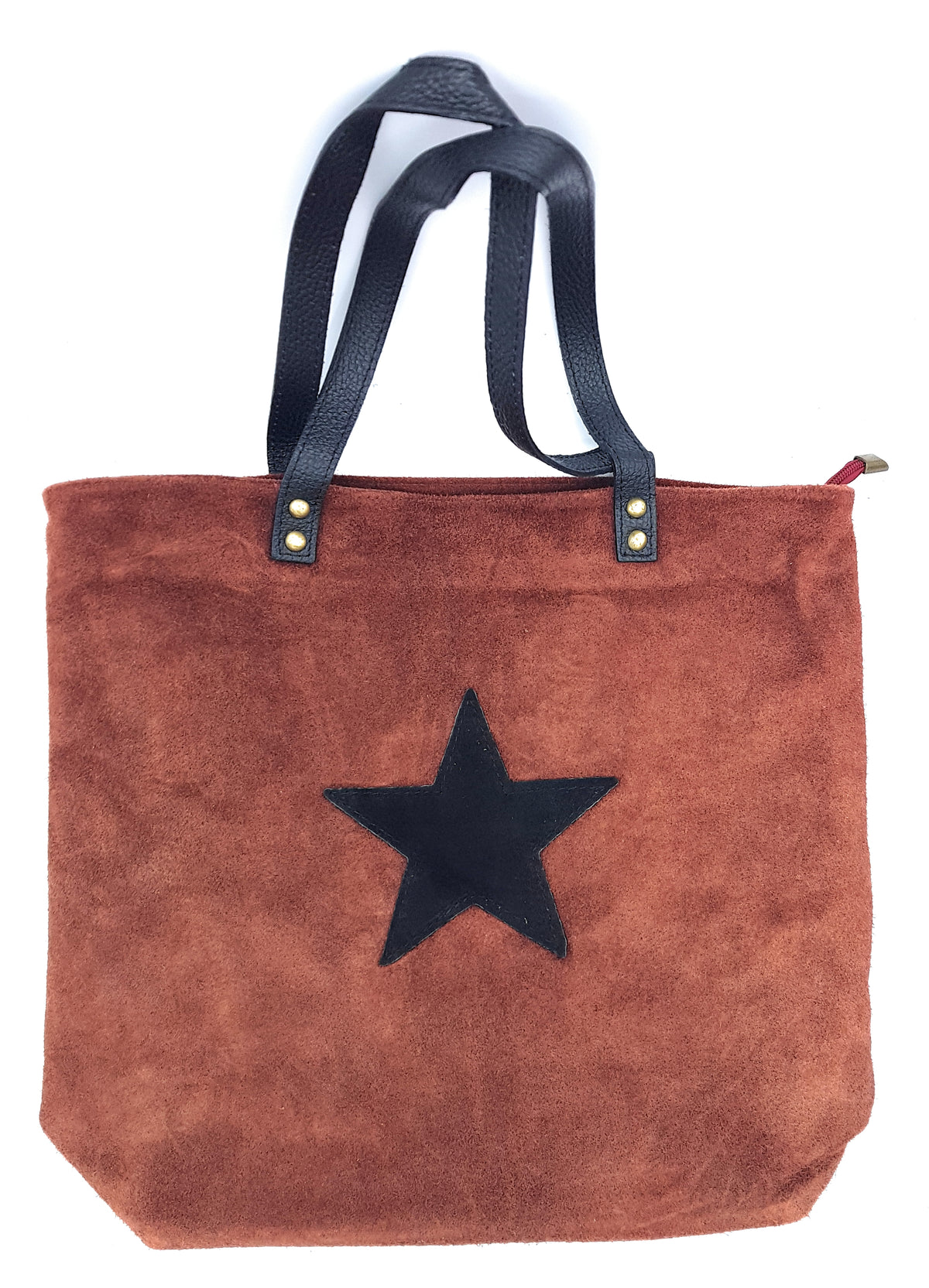 Sac shopper Aranck en cuir suèdé ~ Marron cuivré