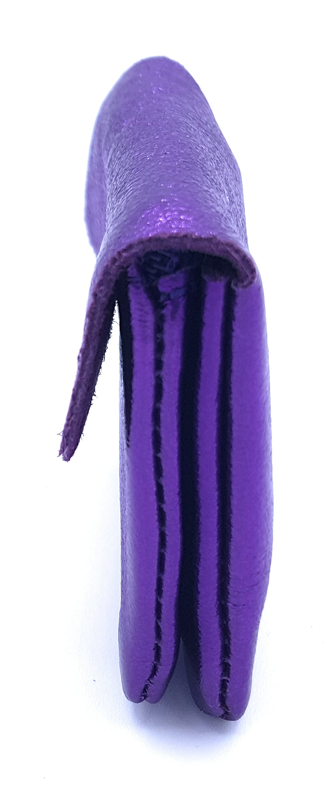 Porte-monnaie Aponi cuir irisé italien ~ Violet