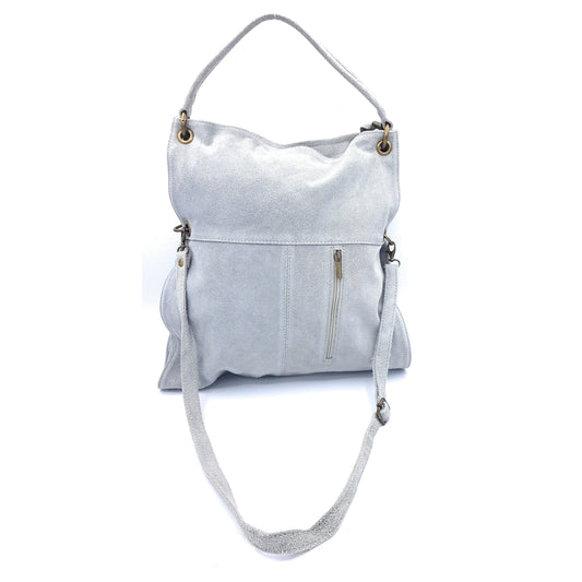 Sac besace Talasi en cuir suèdé ~ Gris
