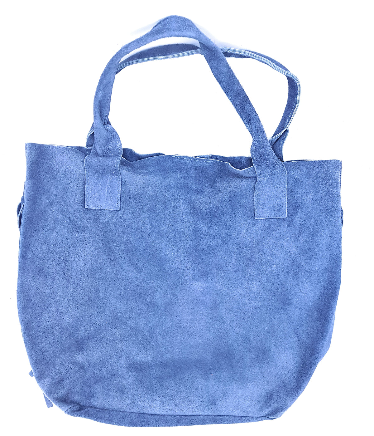 Sac shopper Naya  en cuir suédé ~ Bleu jean