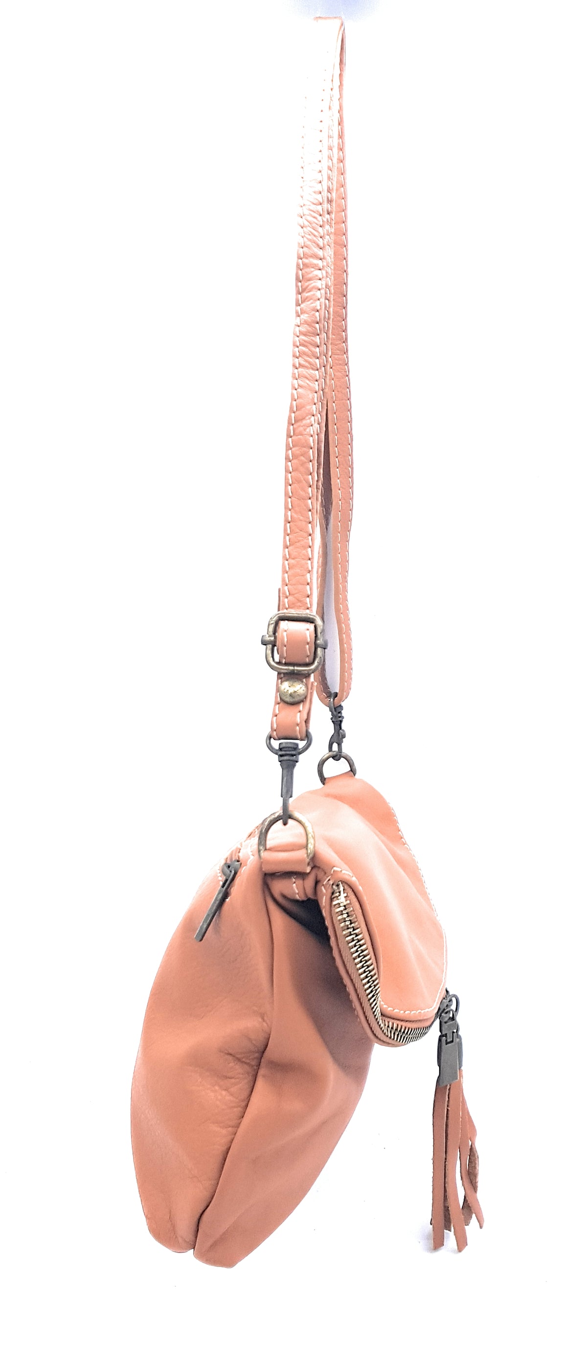 Sac pochette Sakiri en cuir ~ Camel