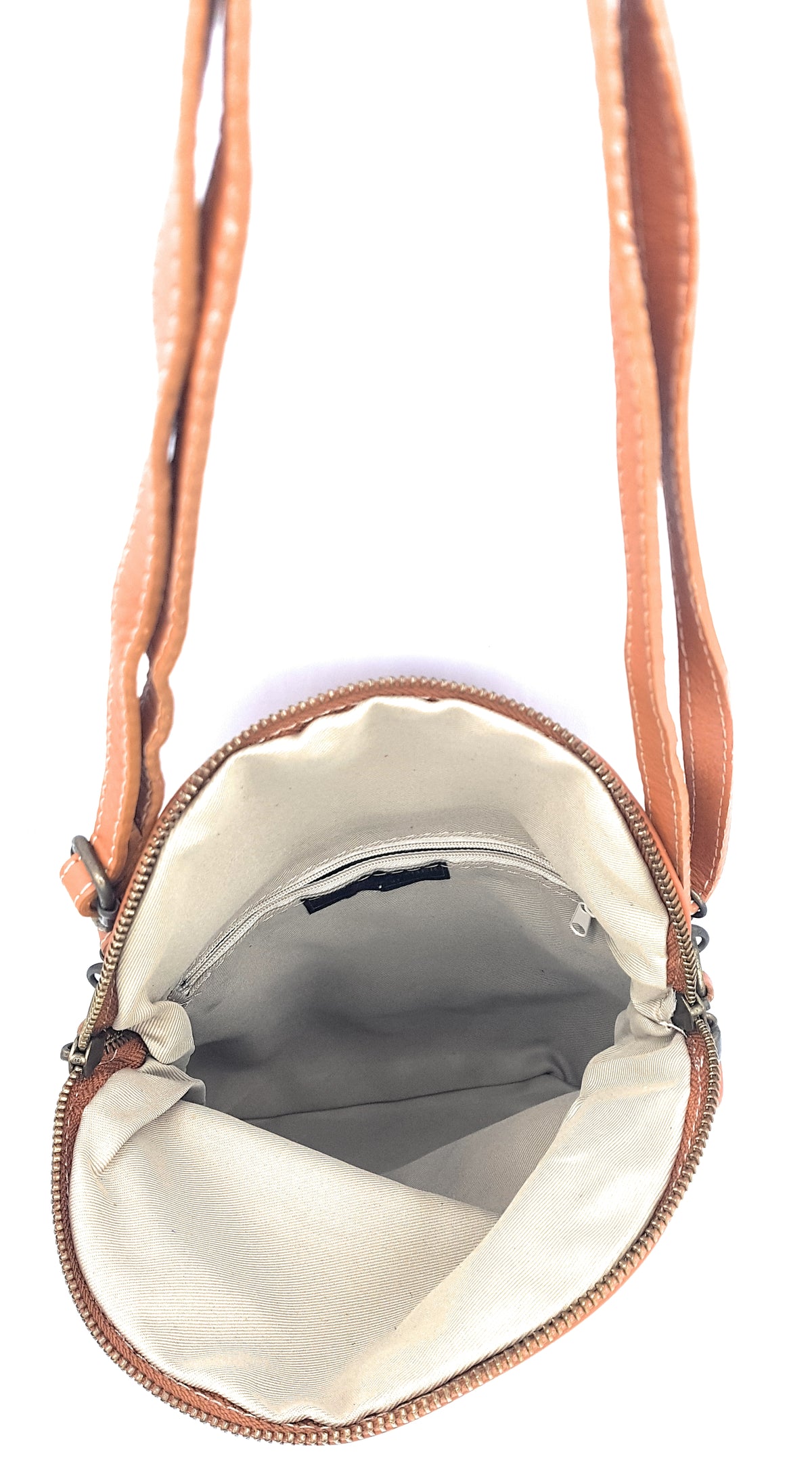 Sac pochette Sakiri en cuir ~ Camel