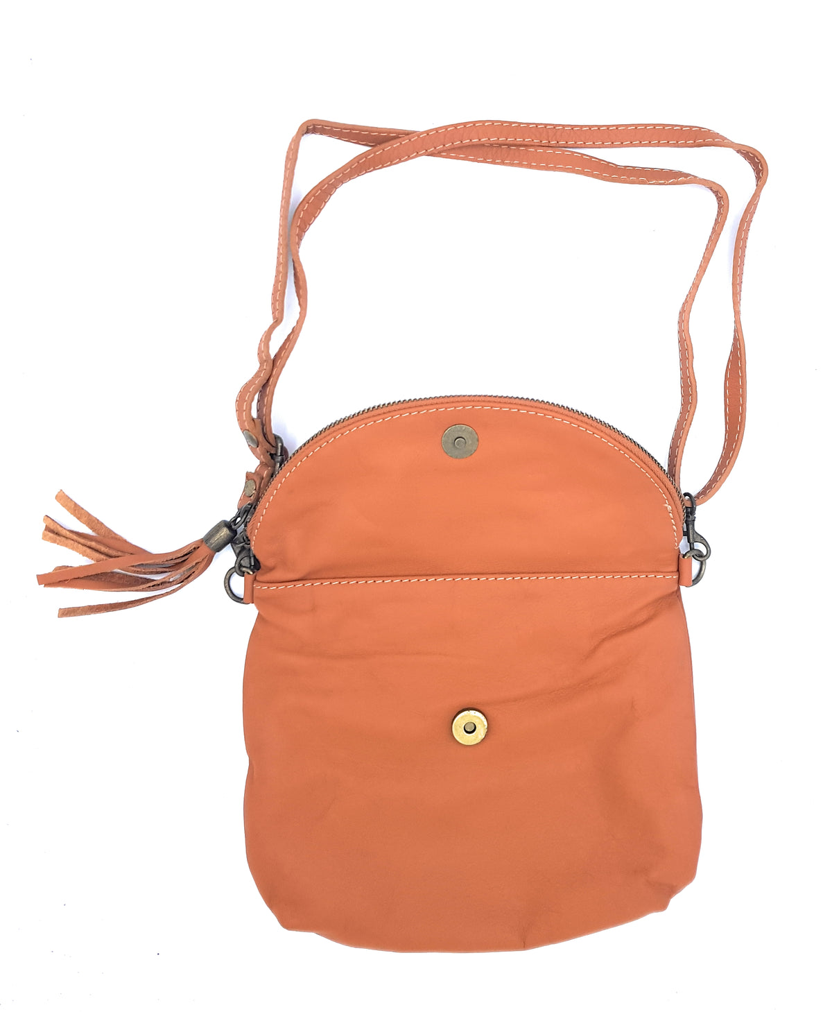 Sac pochette Sakiri en cuir ~ Camel