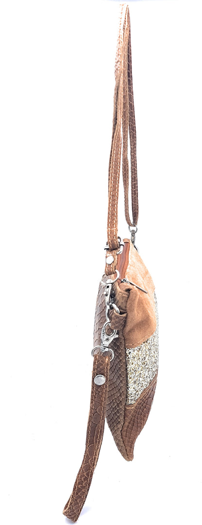 Sac pochette Poloma en cuir ~ Camel