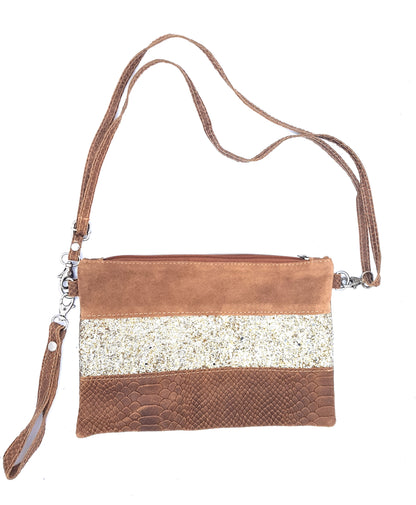 Sac pochette Poloma en cuir ~ Camel