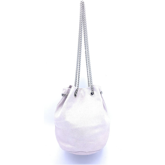 Sac pochette Ozalee en cuir suèdé irisé ~ Rose pâle