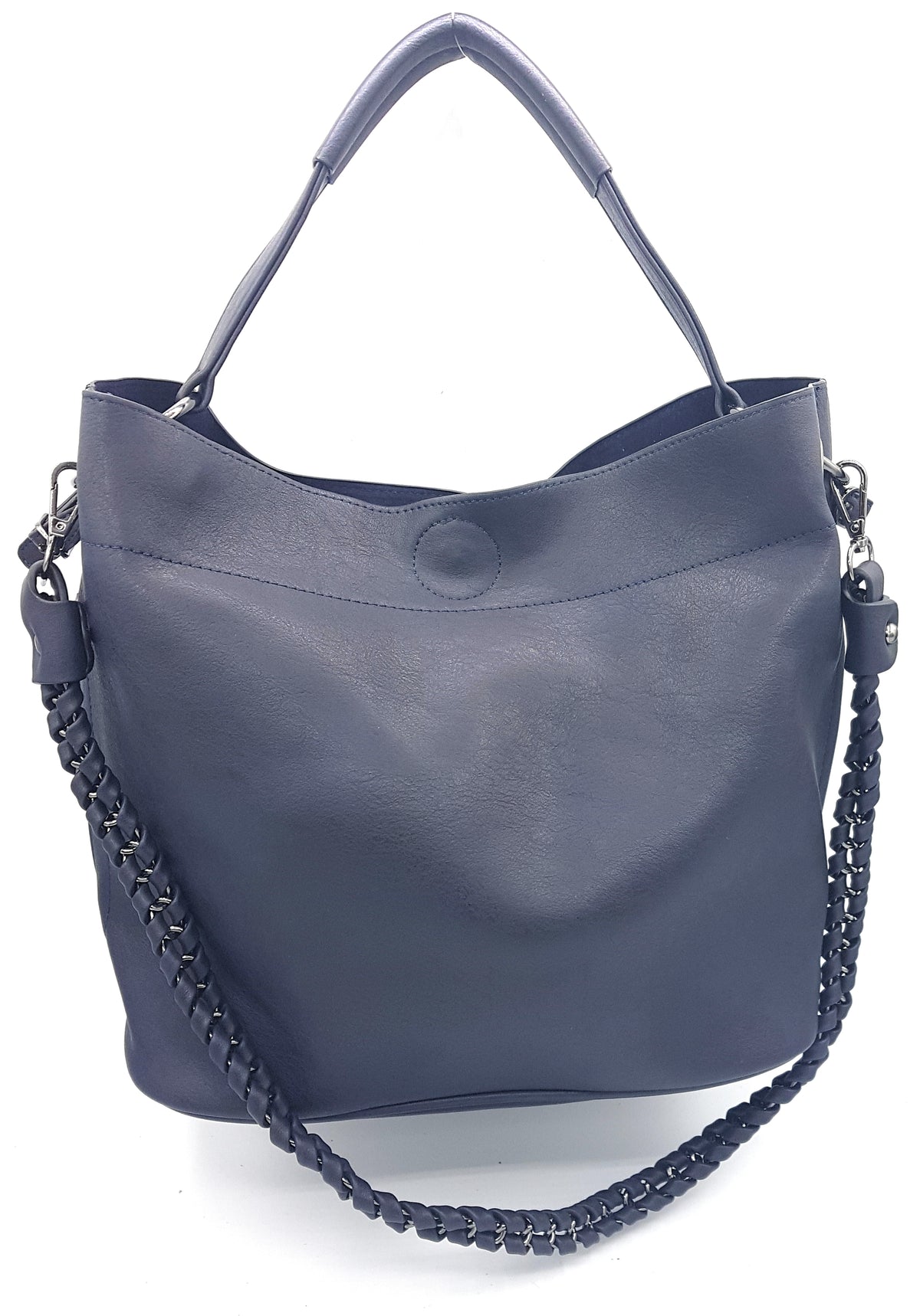 Sac seau Oneida en similicuir 2 en 1 ~ Bleu marine
