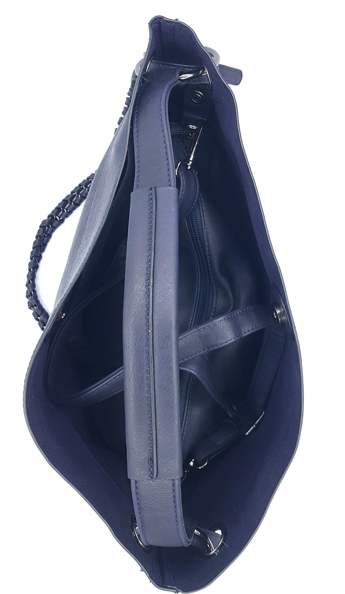 Sac seau Oneida en similicuir 2 en 1 ~ Bleu marine