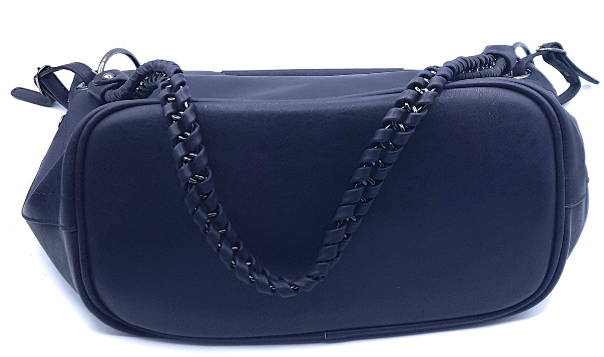 Sac seau Oneida en similicuir 2 en 1 ~ Bleu marine