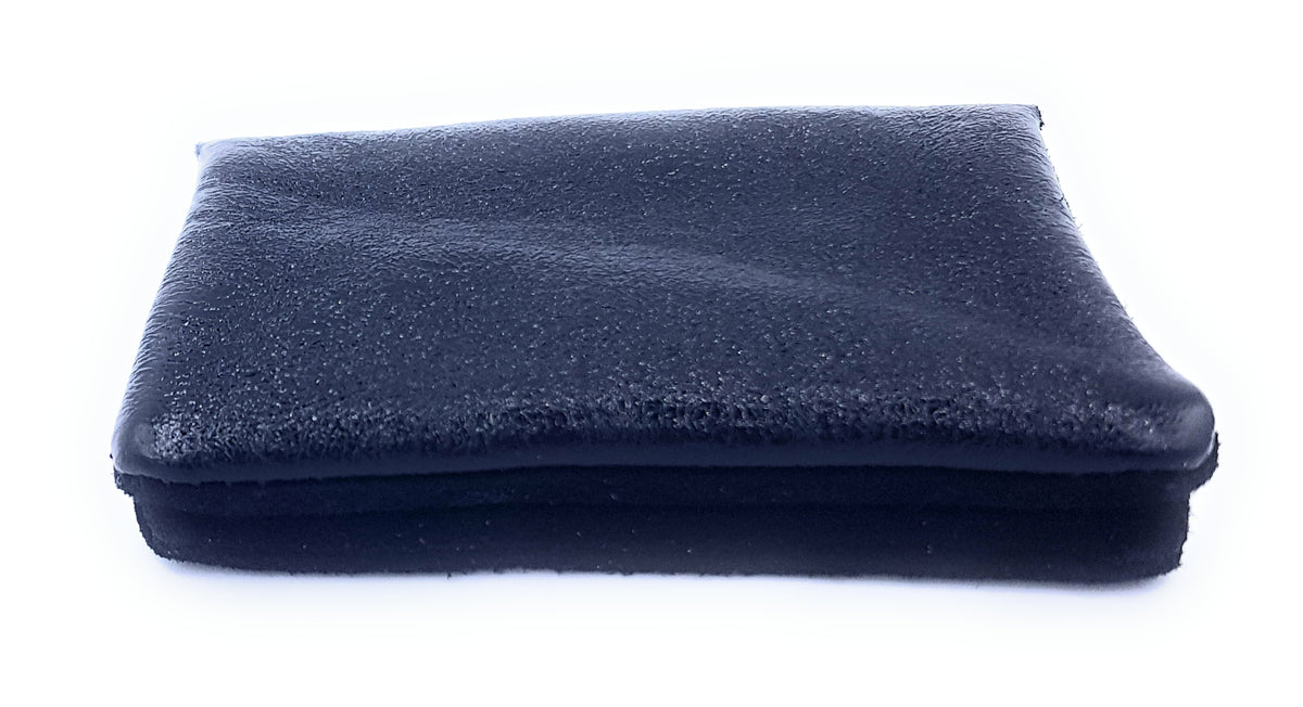 Porte-monnaie Aponi cuir suédé / irisé ~ Noir