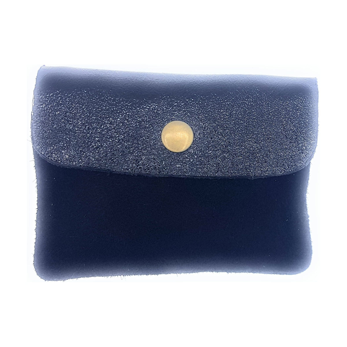 Porte-monnaie Aponi cuir suédé / irisé ~ Noir