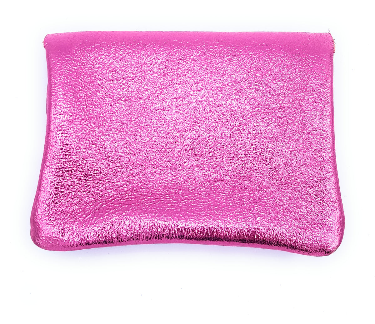 Porte-monnaie Aponi cuir irisé italien ~ Rose