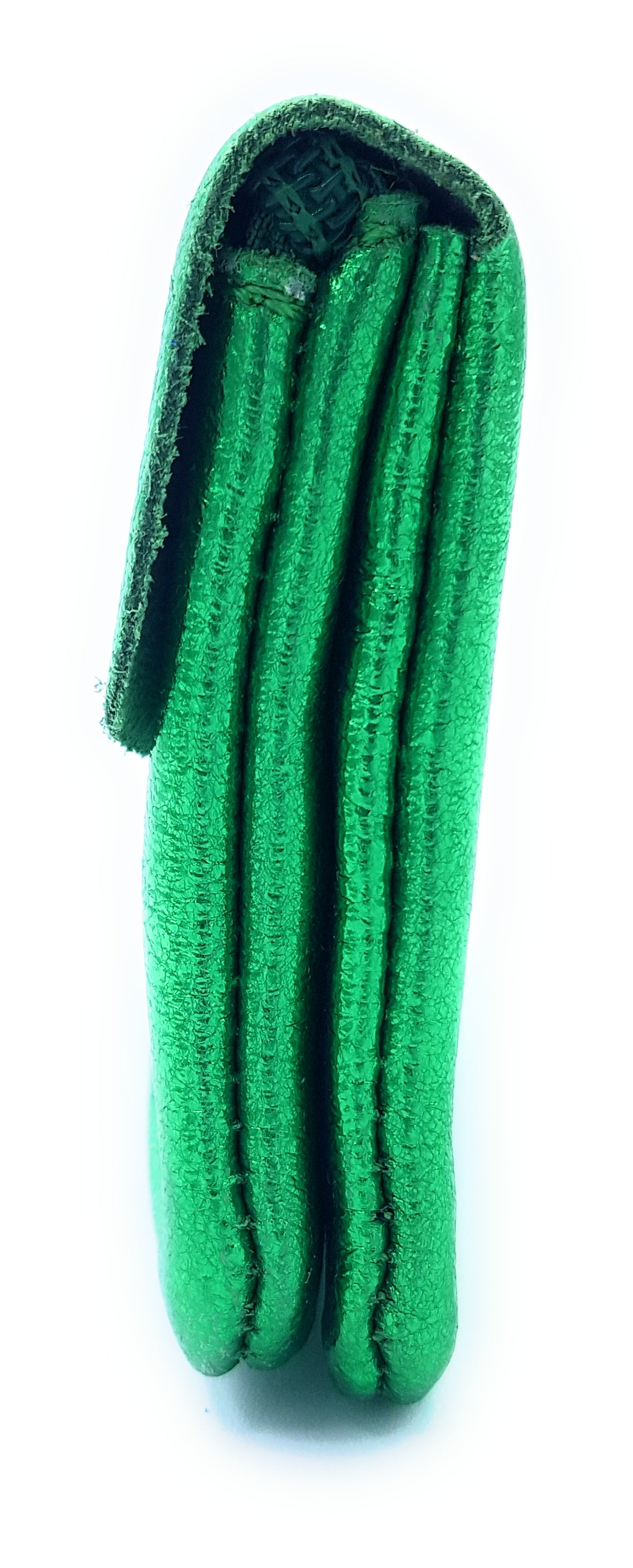 Porte-monnaie Aponi cuir irisé italien ~ Vert émeraude