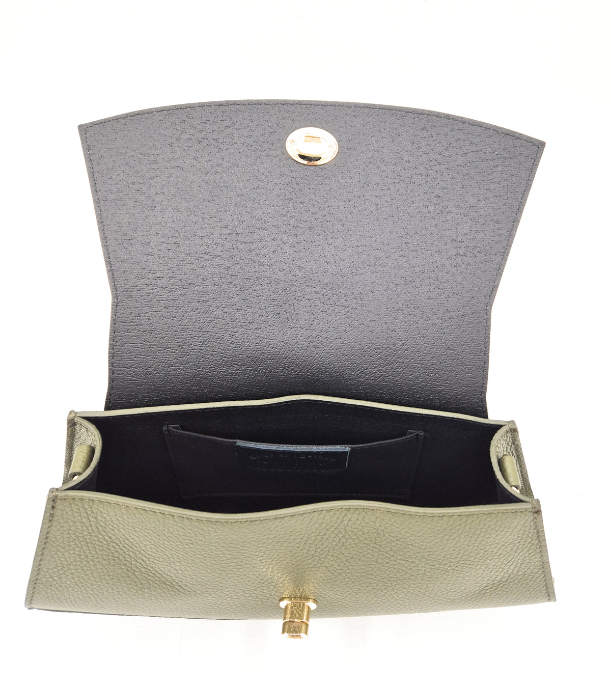 Paco Leather Half Moon Shoulder Bag ~ Khaki