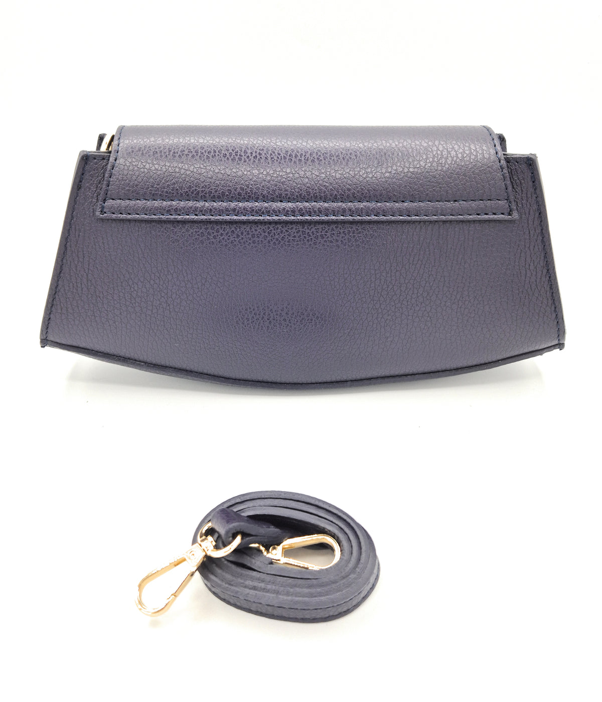 Sac à bandoulière demi-lune en cuir Paco ~ Violet