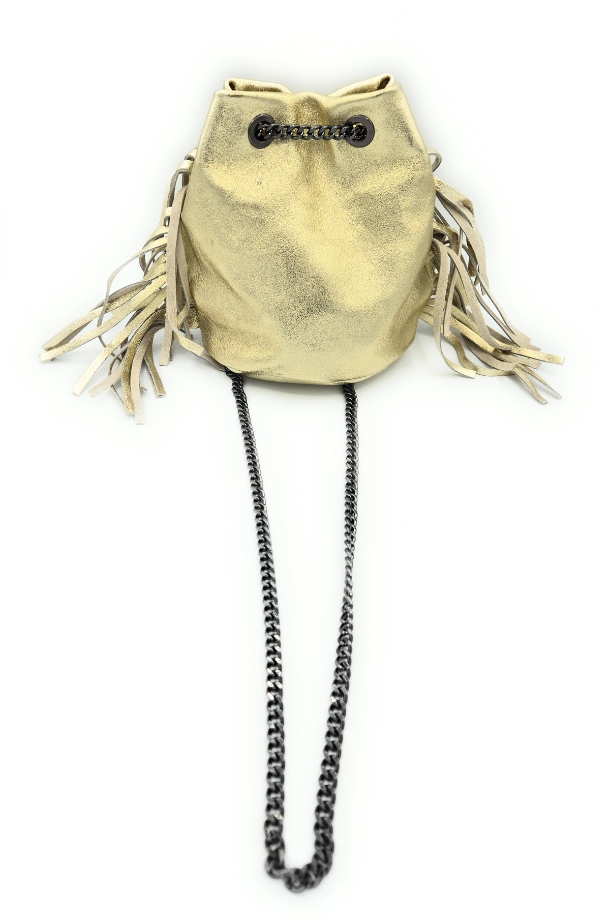Anoki metallic leather purse ~ Khaki
