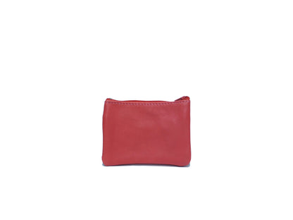 Porte-monnaie Isi en cuir revalorisé ~ Rouge prune