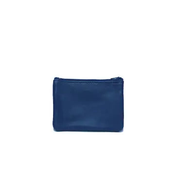 Porte-monnaie Isi en cuir revalorisé ~ Bleu nuit