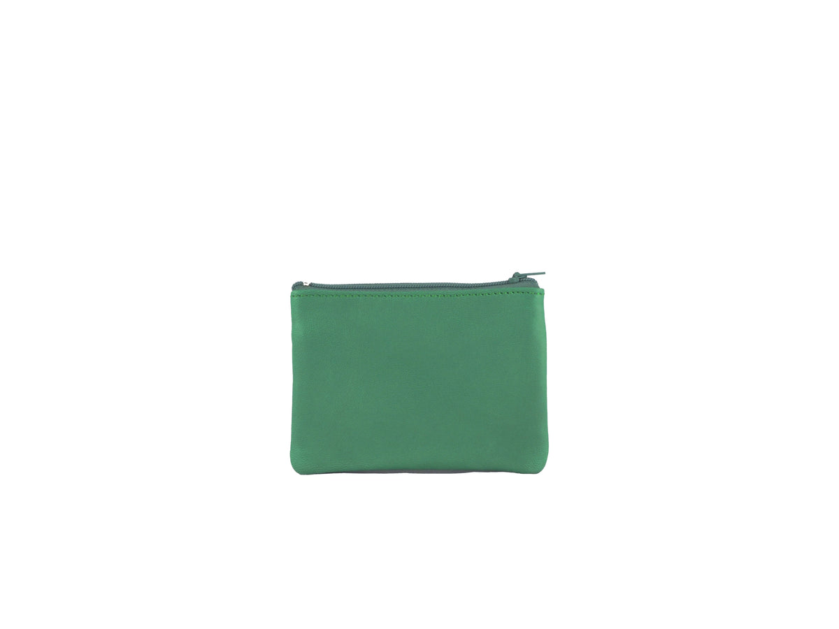 Porte-monnaie Isi en cuir revalorisé ~ Vert