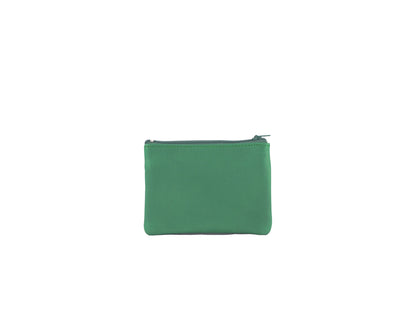 Porte-monnaie Isi en cuir revalorisé ~ Vert