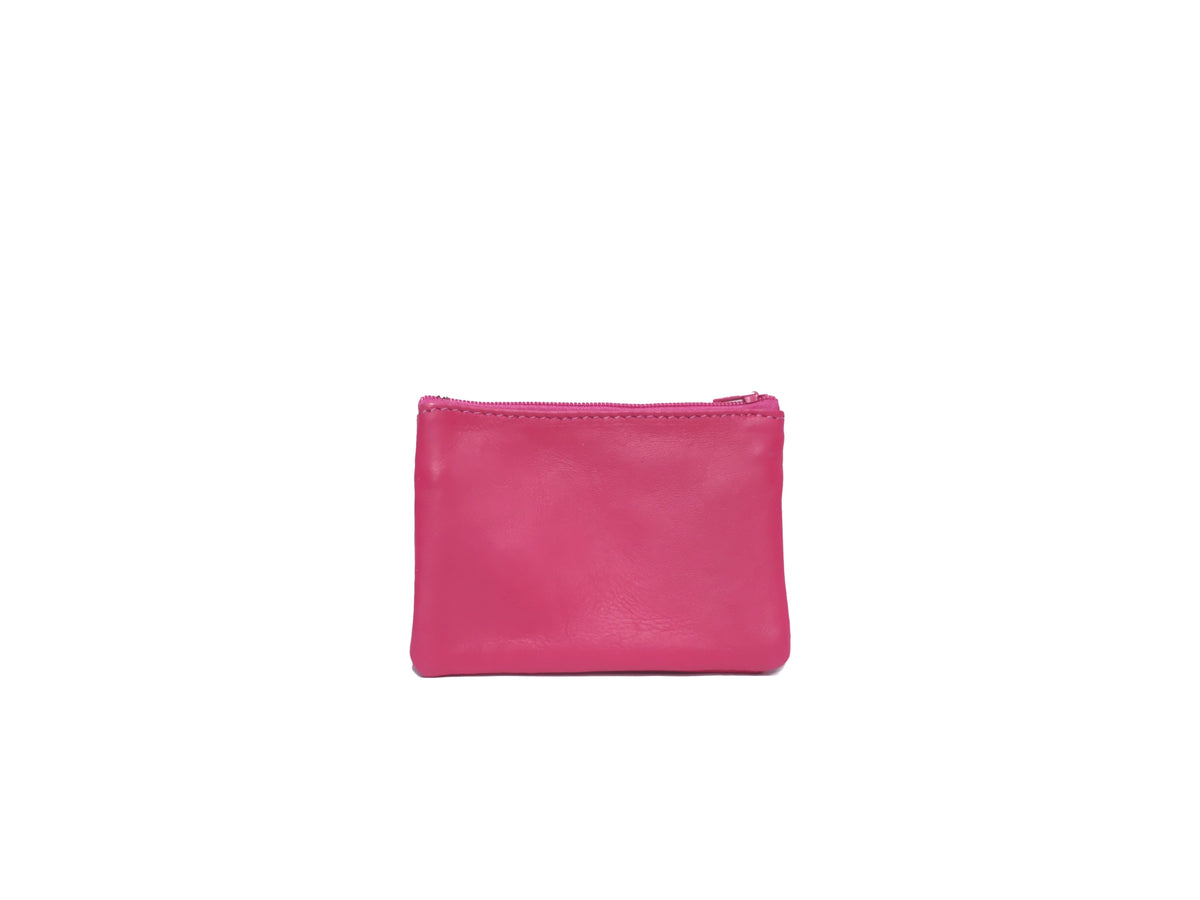 Porte-monnaie Isi en cuir revalorisé ~ Rose