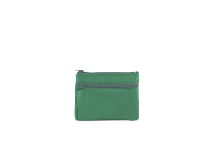 Porte-monnaie Isi en cuir revalorisé ~ Vert