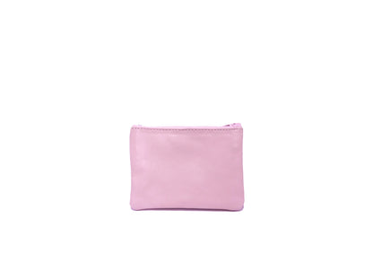 Porte-monnaie Isi en cuir revalorisé ~ Rose pâle