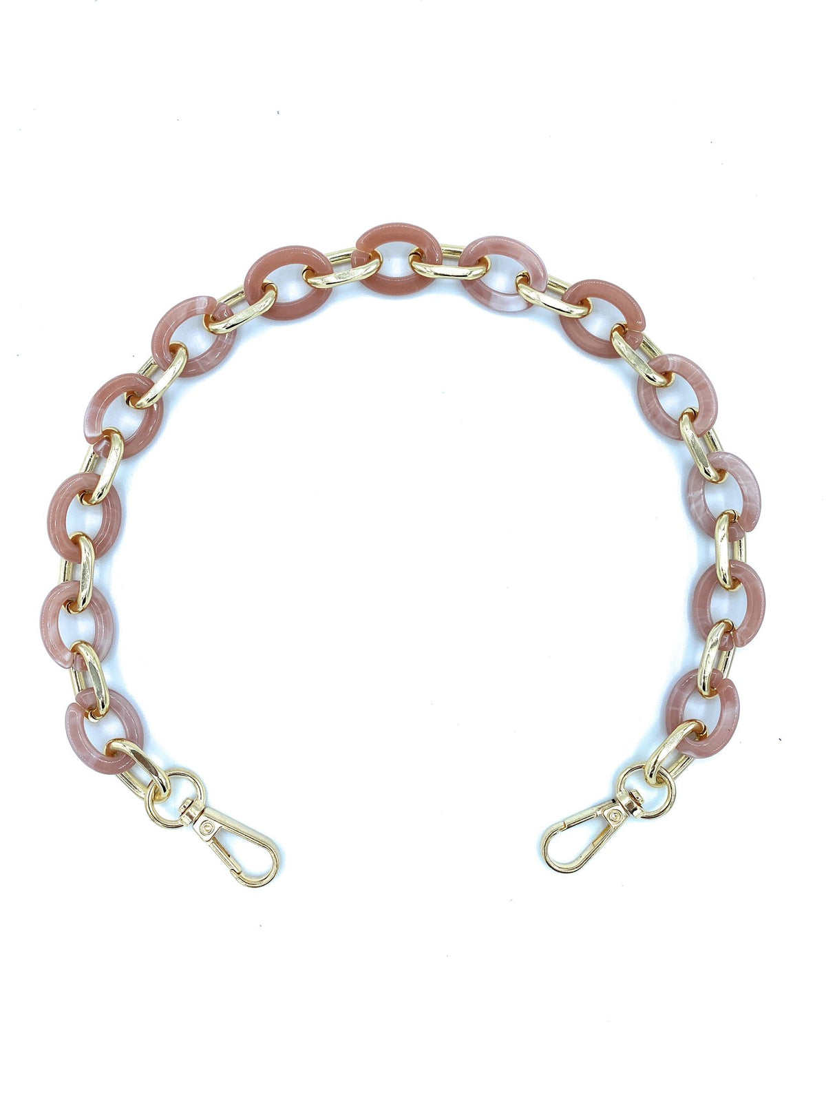 Removable Acrylic Shoulder Strap for Bag ~ Pale Pink/Gold