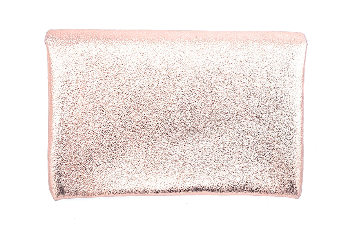 Porte-monnaie Aquene en cuir irisé Champagne