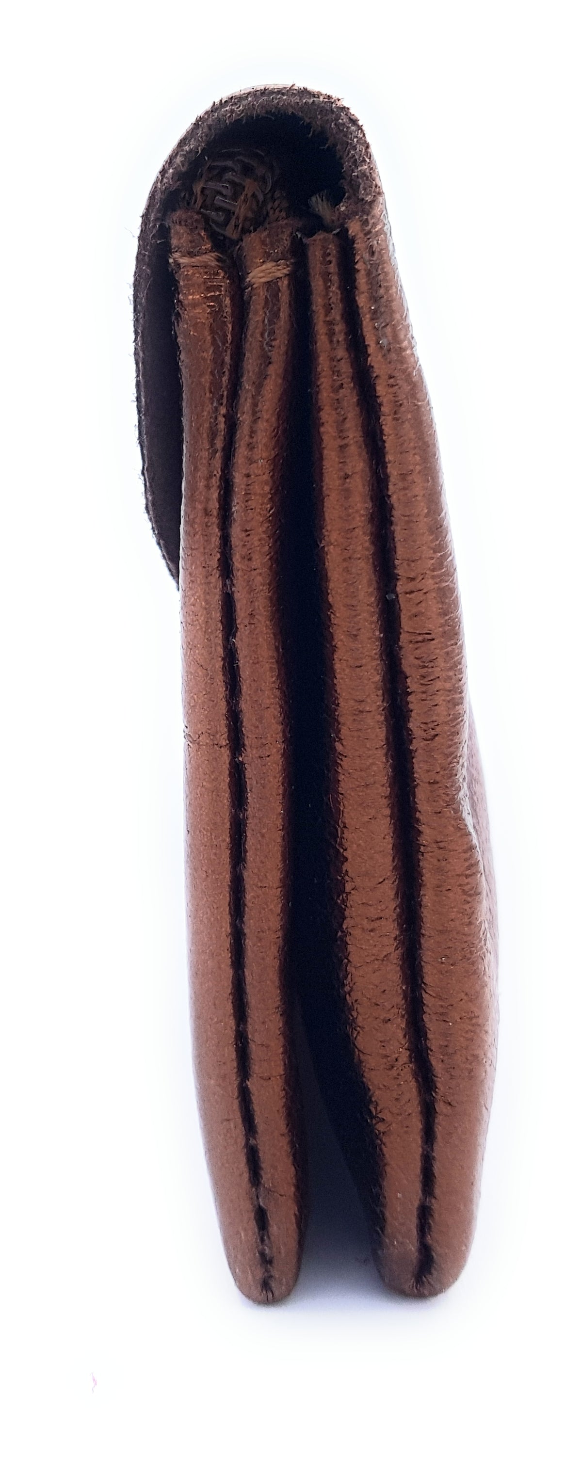 Porte-monnaie Aquene en cuir irisé Marron cuivré