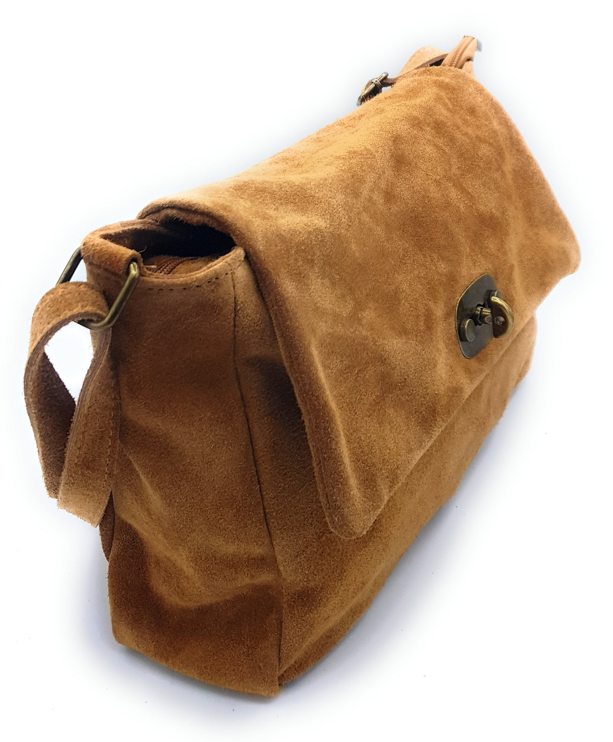 Sac besace Sahale en cuir suèdé ~ Camel