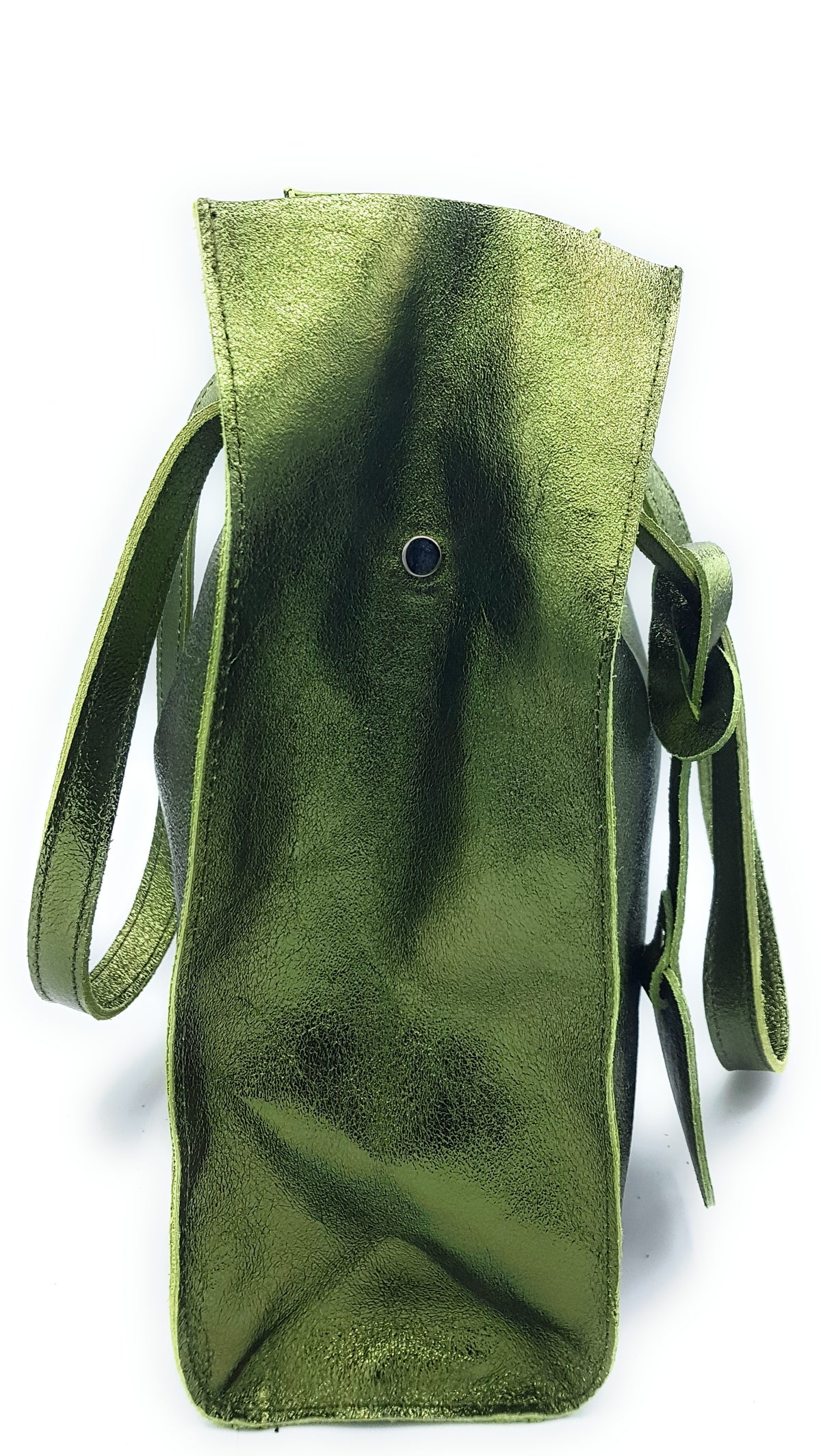 Sac shopper Dena en cuir irisé ~ Kaki