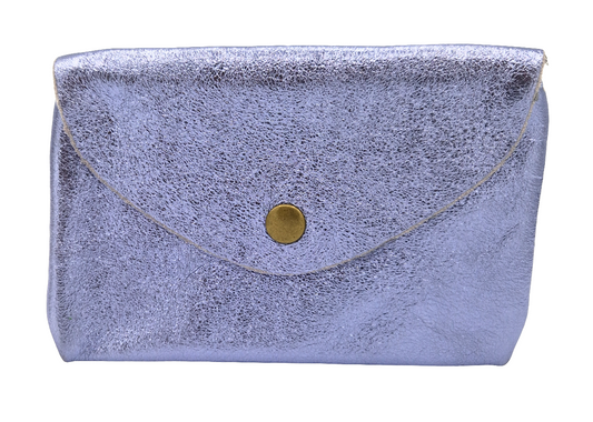 Porte-monnaie Aquene en cuir irisé ~ Lavande