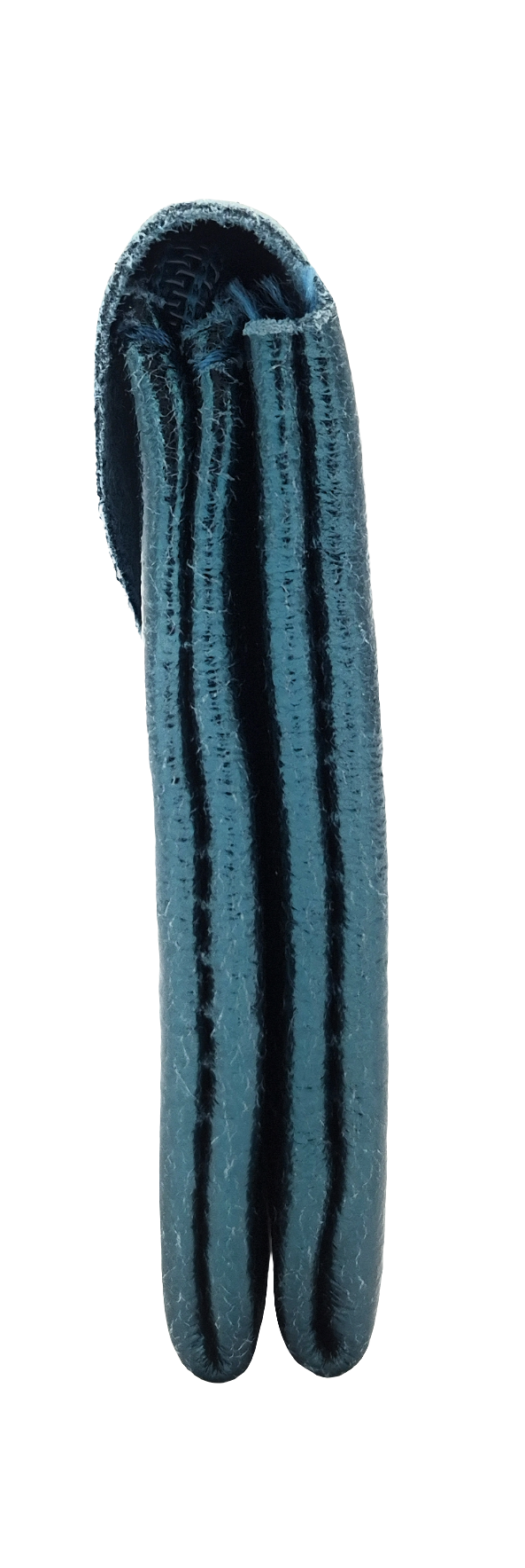 Porte-monnaie Aquene en cuir irisé ~ Bleu canard