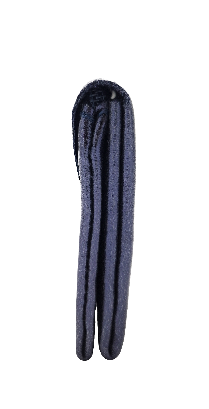 Porte-monnaie Aquene en cuir irisé ~ Bleu marine