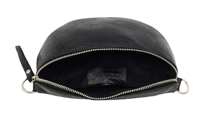 Sac banane en cuir irisé Dyani ~  Noir